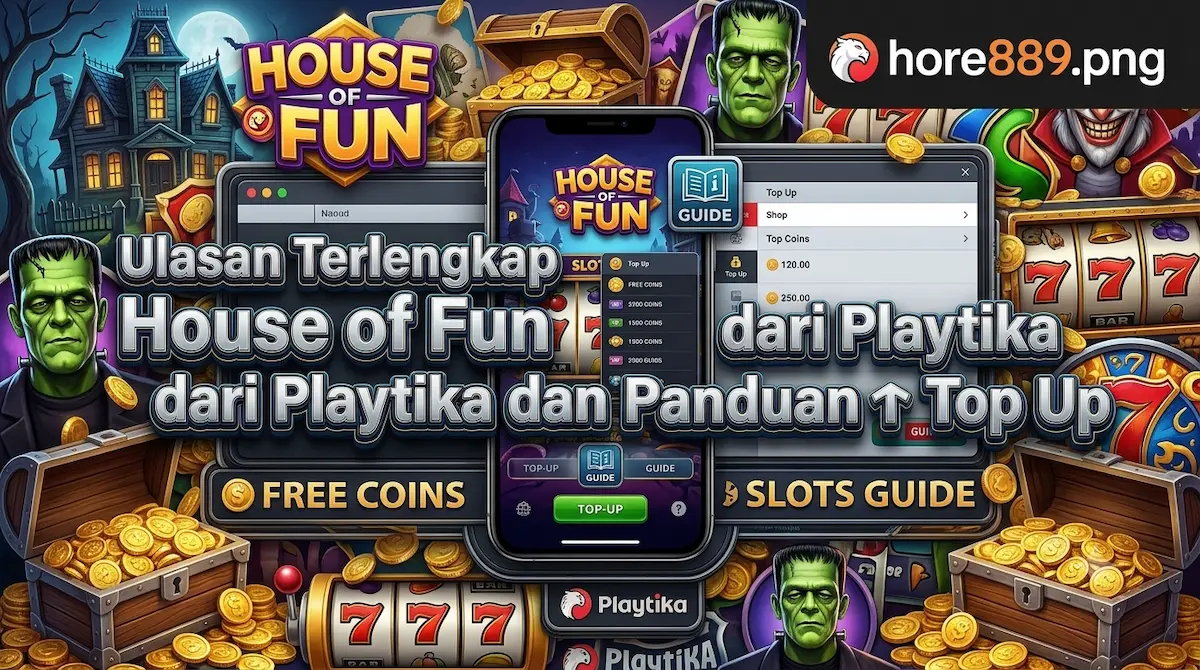 Ulasan Terlengkap House of Fun dari Playtika dan Panduan Top Up Slot Qris Hore889