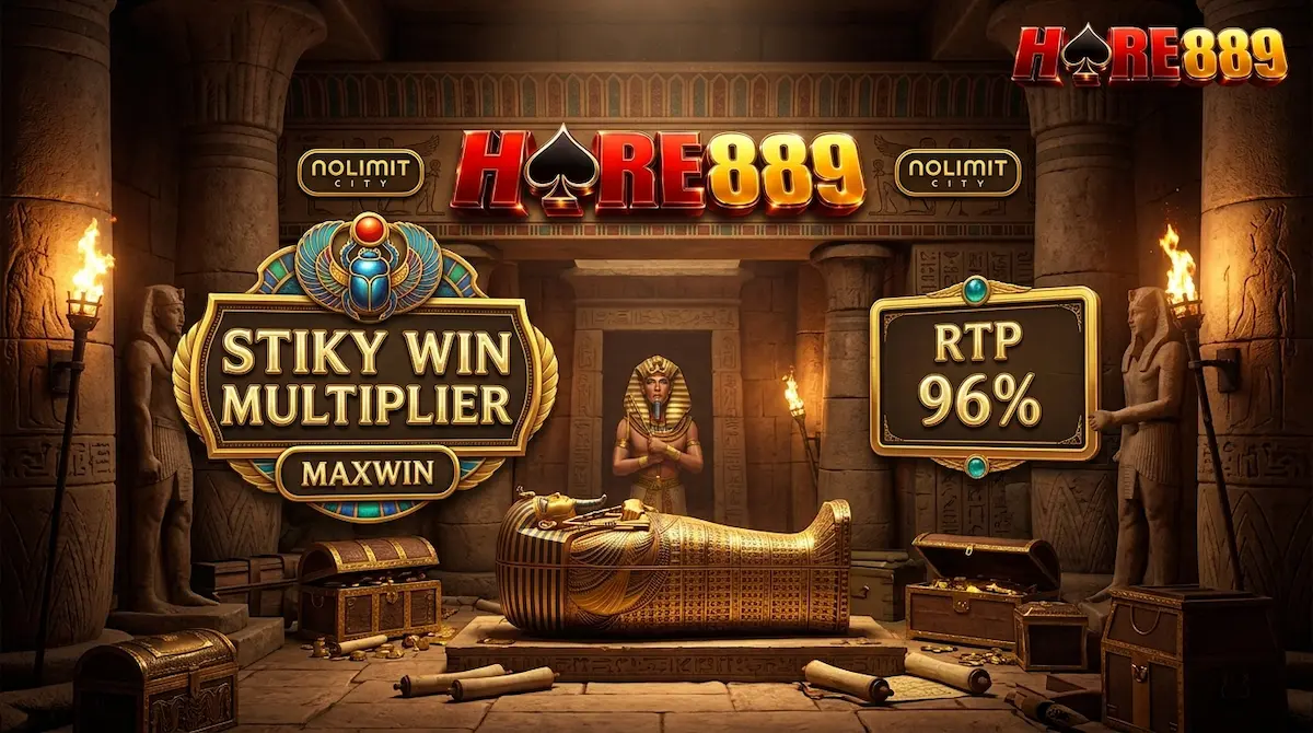 Epik Tomb of Akhenaten Nolimit City HORE889 Sticky Win Multiplier Maxwin RTP 96