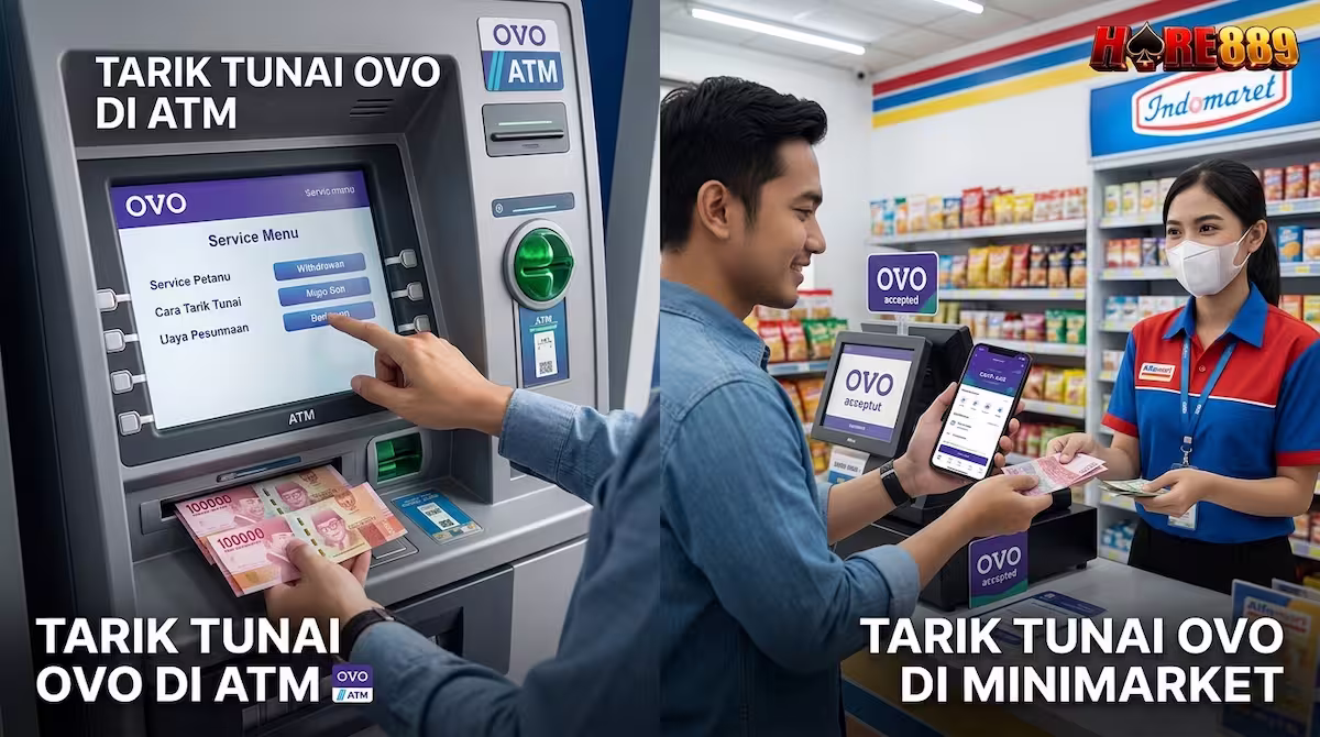 Panduan Terbaik Cara Tarik Tunai OVO Praktis Lengkap ATM dan Minimarket HORE889